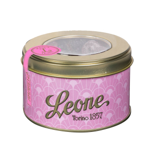 Happokirsihyytelökarkit pyöreässä metallirasia (Leone, Italia) 150 g