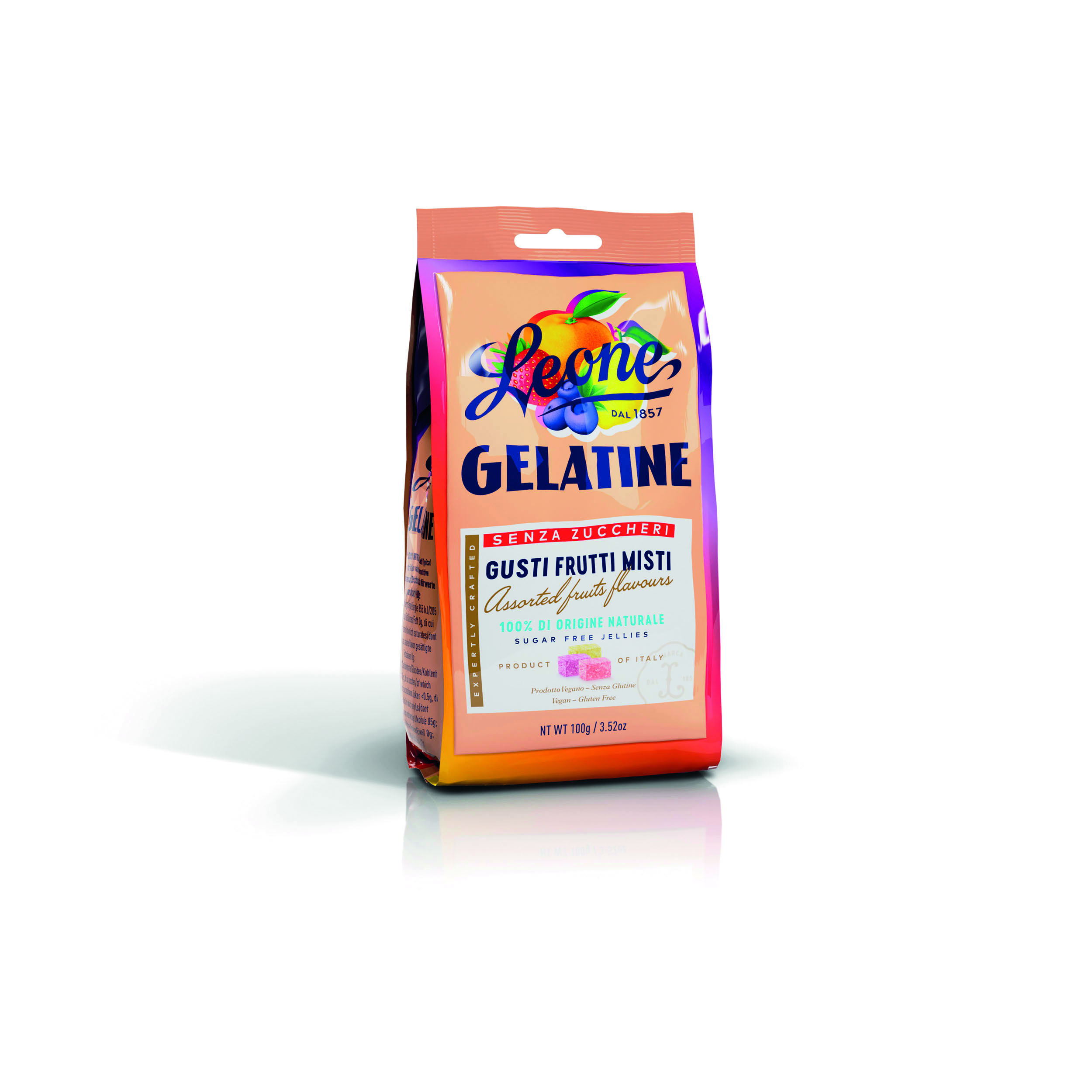 Sokerittomat hyytelökarkit pakkauksessa (Leone, Italia) 100 g - Image 3
