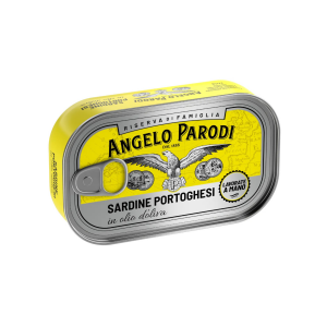 Portugalin sardiinit oliiviöljyssä, metallinen rasia (Angelo Parodi) 120 g.