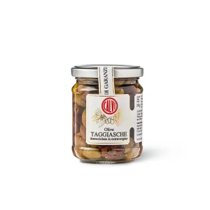 Taggiasche-oliivit, kivettömät, EVO-öljyssä 180 g (Italia, Liguria)