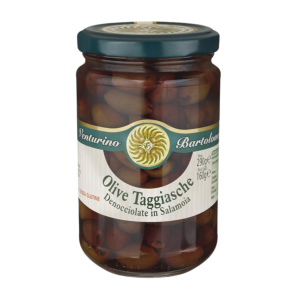”Taggiasca”-oliivit, kivettömät, suolavedessä 290/160 g